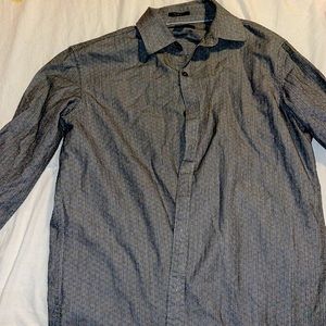 long sleeve gray button up